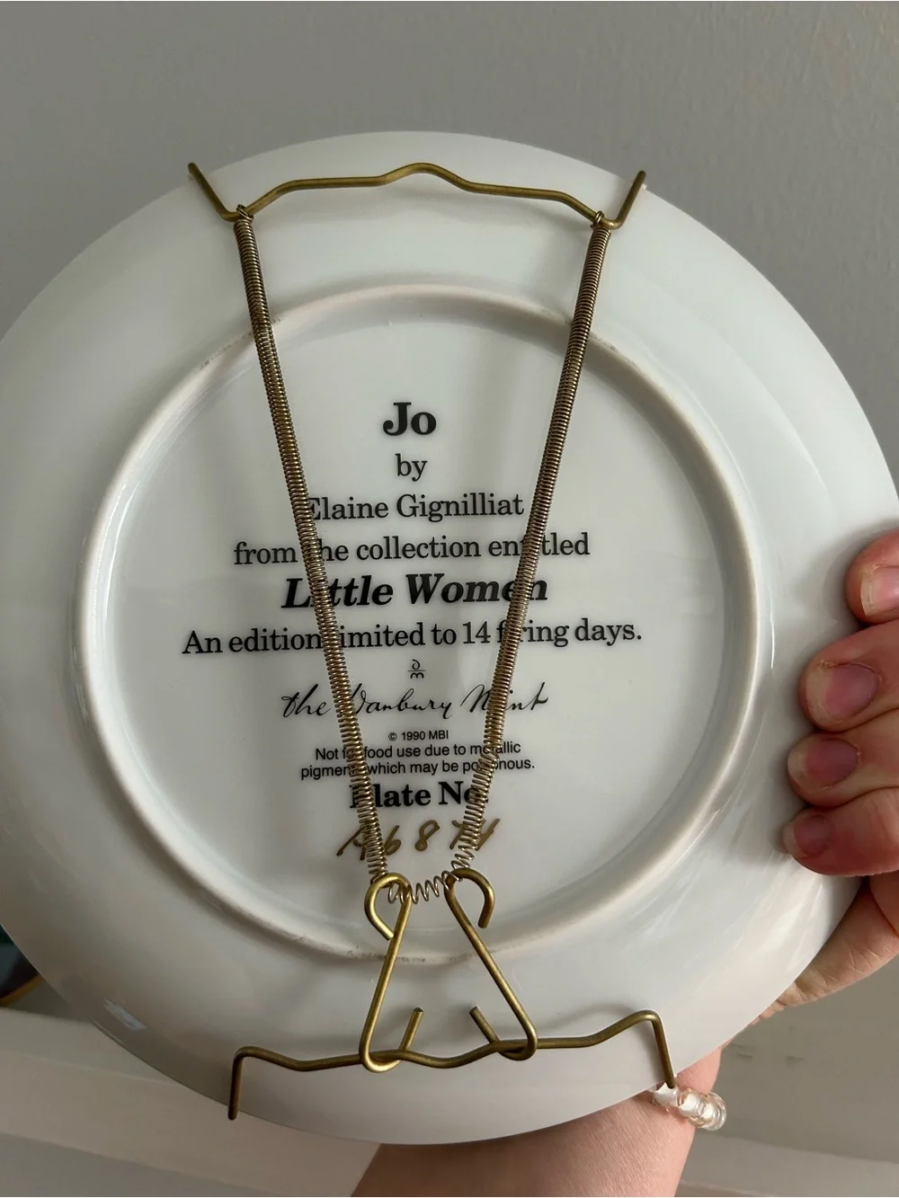 Danbury Mint Little Women Collector Plates Set of 5 Meg Jo Beth Amy Wedding 1990